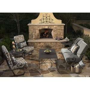 OW Lee Avalon Fire Pit Patio Wrought Iron Lounge Set 