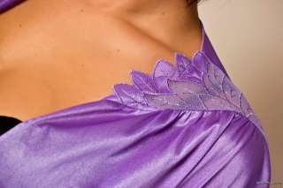 Vintage Bright Lilac Purple Dressing Robe Peignoir  