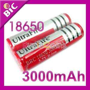 UltraFire 18650 3000mAh Protected Li ion Battery 3.7V  