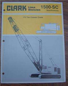 Clark 1500 SC 175 ton Crawler Crane Brochure  