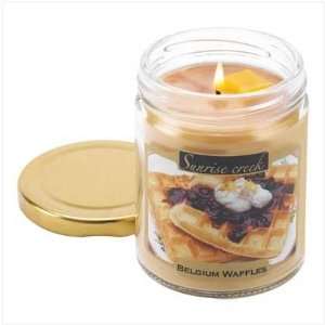  Glass Jar Belgium Waffles Scent Candle Soy Blend Wax