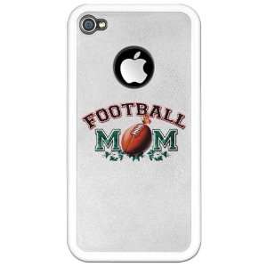   iPhone 4 or 4S Clear Case White Football Mom with Ivy 