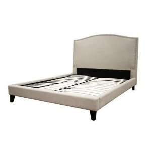C250 King Size Baxton Studio Aisling Cream Fabric Platform Bed   King 