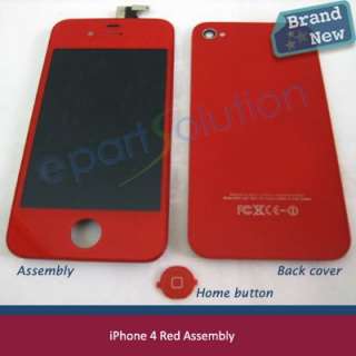 Red iPhone4 LCD Screen Conversion Kit Housing 4G APPLE  