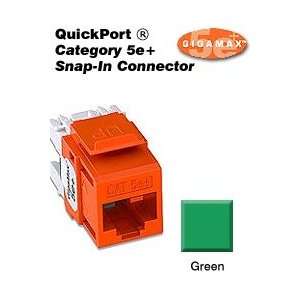   Category 5e Plus QuickPort Snap In Connector   Green