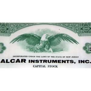  Mystery ALCAR Instruments Stock Certificate, 1960s 
