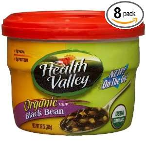 Health Valley Soup Microwavable Black Bean, 15 Ounce Units (Pack of 8)