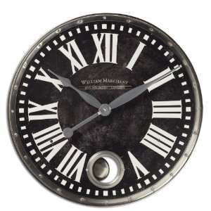  Uttermost William Marchant Black Nickel Clock   06022 