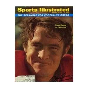  Steve Owens autographed Sports Illustrated Magazine (Oklahoma 