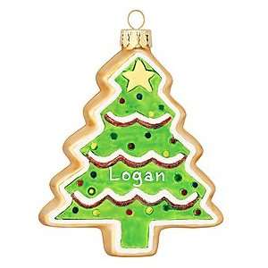  Personalized Christmas Tree Cookie Glass Ornament