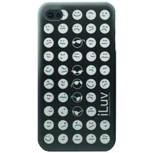  ILUV ICC731BLK IPHONE 4 EMOTICON SOFT COATED ULTRA THIN 