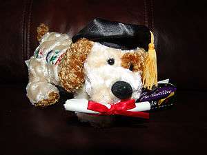 NWT Dan Dee Collectors Choice Graduation A+ Grad Plush Dog Doll 8 