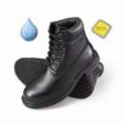   Grip Mens Slip Resistant Waterproof Steel Toe Work Boots #7161 Black