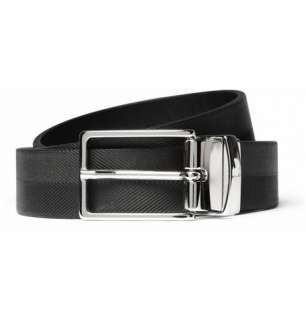 Maison Martin Margiela Reversible Herringbone Embossed Leather Belt 
