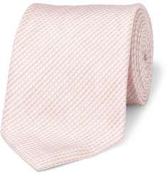 Dunhill Woven Linen and Silk Blend Tie