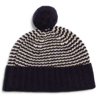  Accessories  Hats  Beanie  Wool Striped Bobble Hat