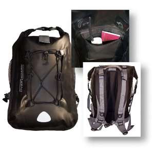 Waterproof Backpack 25 Liter   6.6 gallons OverBoard 1500 Black 