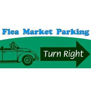  3x6 Vinyl Banner   Flea Markets Parking 