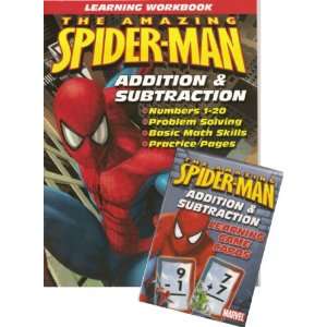    MAN Addition & Subtraction Workbook & Flash Cards Set Toys & Games