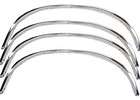 71 73 MUSTANG CHROME WHEEL WELL TRIM SET, ALL FOUR WHEEL OPENING 