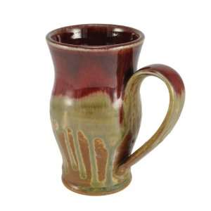  Ray Pottery Handmade Mug, Red