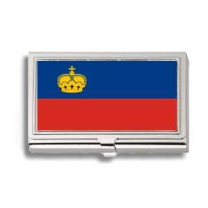  Liechtenstein Flag Business Card Holder Metal Case Office 