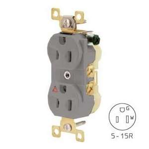   Duplex Receptacle, 15a, 125v, Gray, Isolated Ground