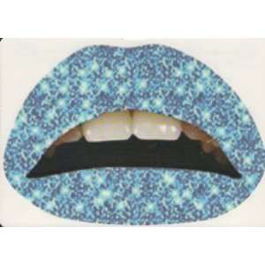  Temporary Lip Tattoo  Blue Glitter Beauty