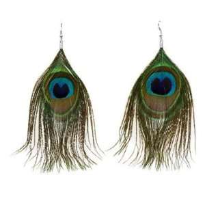  Peacock Feather Dangle Earrings Jewelry