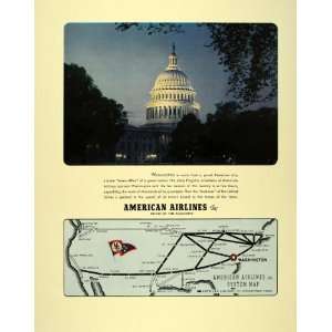   Map Washington D.C. Capitol   Original Print Ad