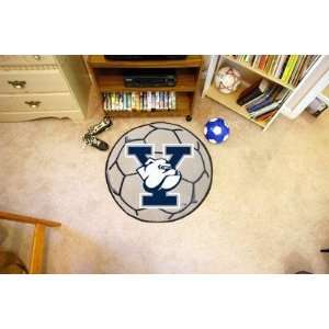  Yale UNIversity Bulldogs Soccer Ball Shaped Area Rug Welcome 