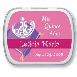 Quince Pillow Candy Tin Personalized Quinceanera Favors   Variety of 