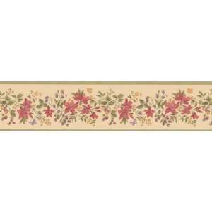 Brewster 418B304 Borders and More Petit Berry Butterfly Floral Wall 