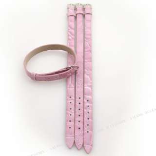   leather mainly color pink as the photo approx size whole length 22