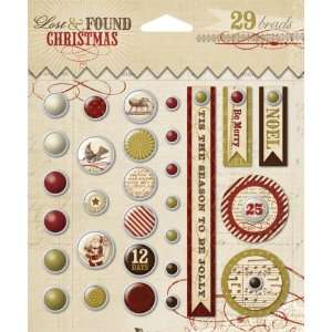  Lost & Found Christmas Decorative Brads 29/Pkg Kitchen 