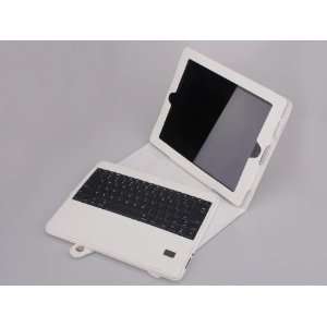  CellMACs White Leather Keyboard Case for iPad 2 or iPad 3 