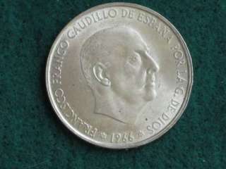 100 Pesetas Franco, Spanien, Silbermünze 1966, vz/st in Rheinland 