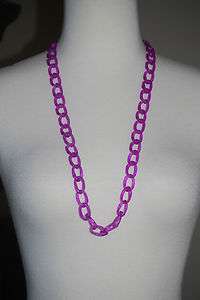 New J. Crew Factory Resin Purple Link Chain Necklace NWT Pretty  