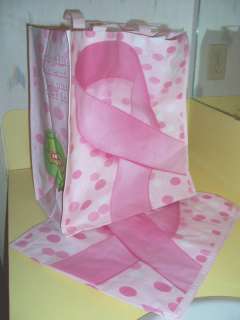 Pink Breast Cancer Awareness Recycle Grocery Tote Bags  