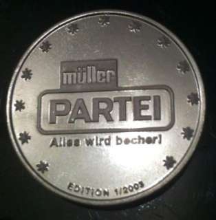 Müller Partei Münze   Dieter Bohlen Ehrenmünze   Edition 1 / 2003 