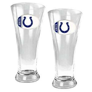  Indianapolis Colts 2 Piece Glass Pilsner Set Sports 