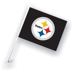  BSS   Pittsburgh Steelers NFL Car Flag with Wall Brackett 