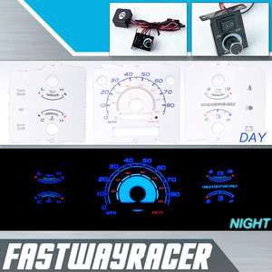   Automatic / Manual White and Blue Reverse Glow Gauge W/O RPM Gauge AT