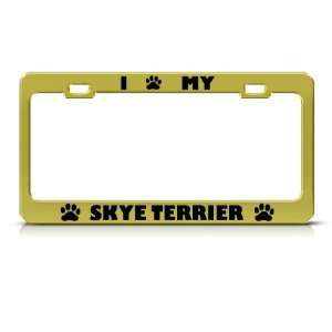 Skye Terrier Dog Animal Metal license plate frame Tag 