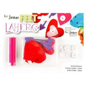  Ka Jinker Felt Layers Hearts Embellishment Kit By The Each 