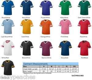   NEW Mens Size S 2XL V Neck Striped T shirt Ball Jersey Team Sports 360