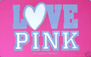 VICTORIAS SECRET Gift Card Love Pink COLLECTIBLE NO VALUE  