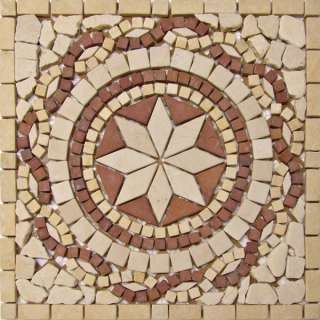 Naturstein Marmor Mosaik Fliese Rosone Dana  