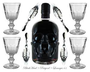 Black Head Absinth +4x Perigord Glas +4x Absinth Löffel  