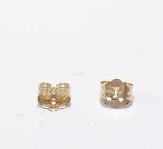 14KT YELLOW GOLD PUSH ON SCREW OFF EARRINGS REPLACEMENT BACKS BACKINGS 